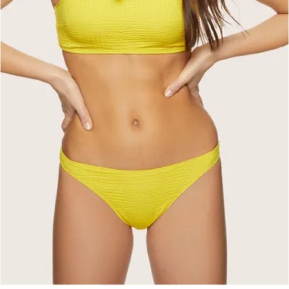 Bright Yellow Women’s Bikini-Style Brief Swim Bottom‎ US 8